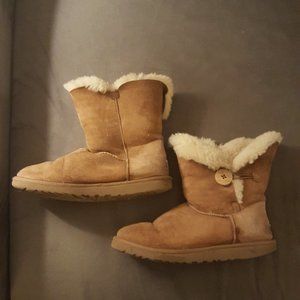 UGG Tan Button Boot